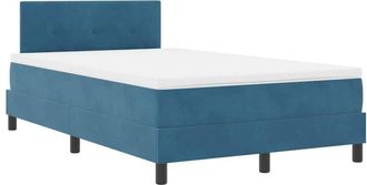 vidaXL Vidaxl - Cama Tipo Box Spring Con Colch&oacute;n Azul 120 X 190 Cm Terciopelo
