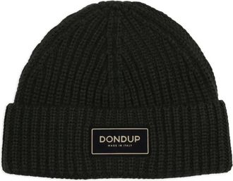 Dondup logo-plaque beanie hat - men - Acrylic/Wool - One Size - Green