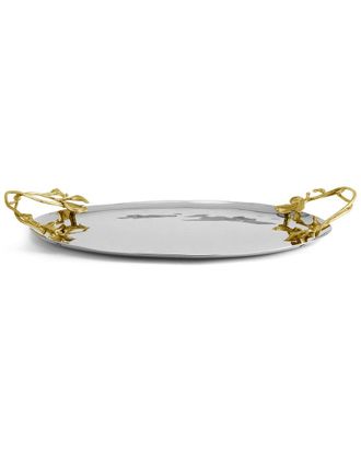 Michael Aram Laurel Gold Oval Tray