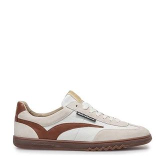 Floris Van Bommel De Zaler 03.02 leren sneakers wit/bruin