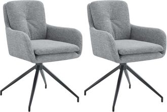 Clp Clp - Lote De 2 Sillas De Comedor Tela Pickett Gris