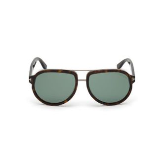 Tom Ford FT077952N Aviator Full Rim Sunglasses - Brown