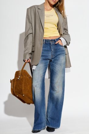 Acne Studios Vintage-effect Jeans, Womens, Navy Blue