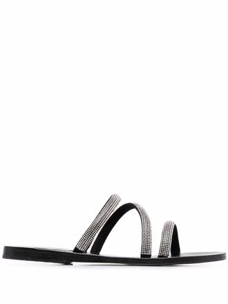 Ancient Greek Sandals Sandali Polytimi Diamante - Nero