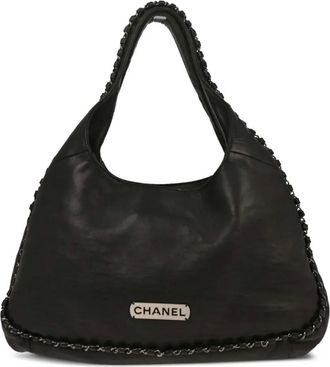 Chanel Borsa tote con bordo a catena 2004-2005 - Nero