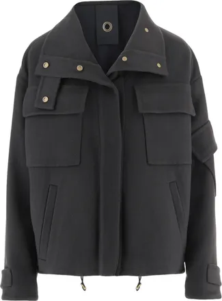 Giorgio Armani Cashmere Jacket With High Collar And Multi-Pocket Design