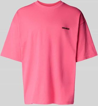 Review Oversized T-Shirt mit Label-Print in Pink, Gr&ouml;&szlig;e XS