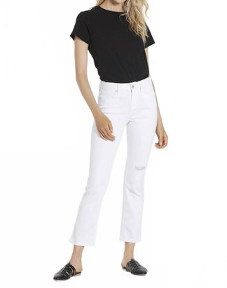 Dear John Denim Womens Blaire Slim Straight Jean In White