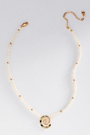 Ettika Aura Swirl Pearl Choker Necklace