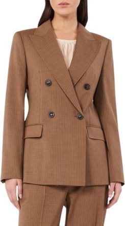 Max Mara Wol Blazer - Dames - Blazers - Bruin - XS - Wol - Jassen