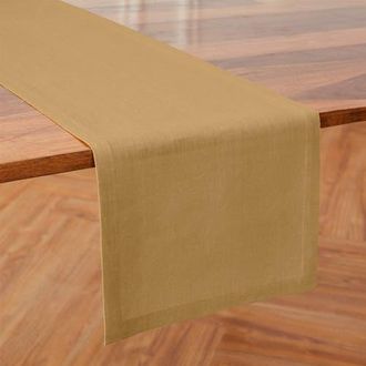Solino Home Linen Table Runner for Dining Table, Holiday and Everyday Table Decor - Diana in Camel at Nordstrom, Size Xx-Small
