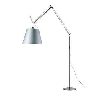 Artemide Tolomeo Mega Stehleuchte mit Dimmer, Satinschirm &Oslash; 36 cm, silber