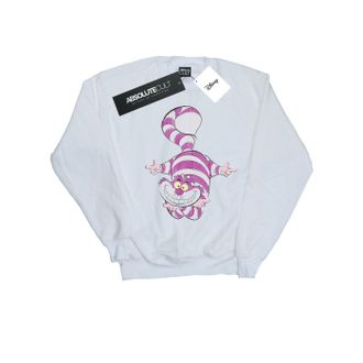Disney Dames/Dames Alice In Wonderland Cheshire Cat Upside Down Sweatshirt (Wit)