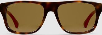 Gucci Square Frame Sunglasses, Beige