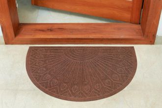 Imports Decor Crown Indoor Outdoor Non-Slip Door Mat - Polypropylene & Rubber Backed Floor Mat for Entryway, Dirt Trapping Doormat