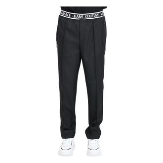 Versace Jeans Couture Heren, Broeken, Zwart, Maat: XL Viscose