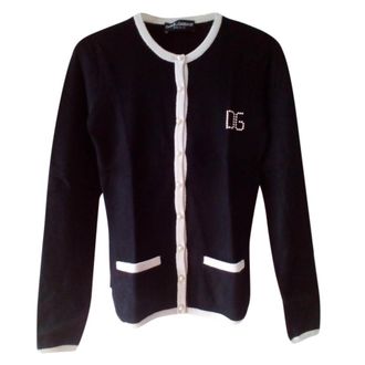 Dolce & Gabbana Black & White Knit Cardigan Size XXS