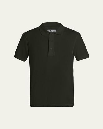 Tom Ford Mens Lyocell Pique Polo Shirt