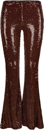 Nicowa Broeken, Dames, Bruin, M, Pailletten, Ewino Pailletten Broek