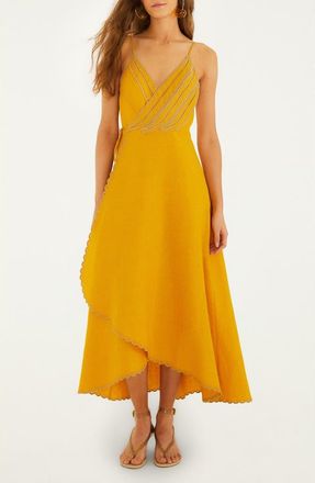 Farm Rio Bananas Maxi Wrap Dress in Yellow at Nordstrom, Size Xx-Small
