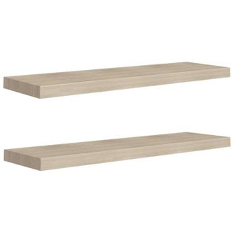 vidaXL Floating Wall Shelves 2 pcs Oak 90x23.5x3.8 cm mdf Vidaxl