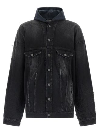 Balenciaga Black Oversized Hood Jackets
