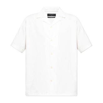AllSaints Hudson overhemd - Heren - Korte mouwen Overhemden - Wit - 2XL - Katoen - Overhemden