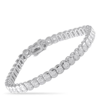 Luxury Bazaar 18K White Gold 9.50ct Diamond Tennis Bracelet MF03-060526