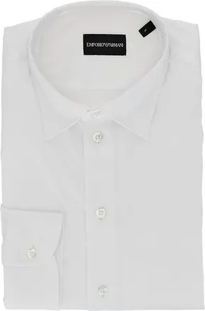 Emporio Armani Stretch cotton twill shirt Man XXL