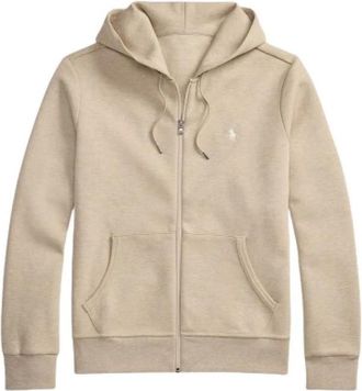 Polo Ralph Lauren Gilet sweat capuche zipp&eacute; - Heren - Vesten met rits - Beige - M - Katoen - Hoodies & sweatvesten