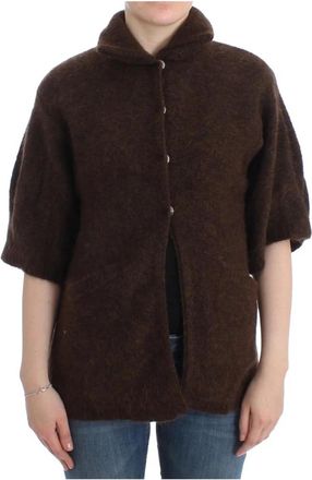 Roberto Cavalli Bruine Mohair Gebreide Vest - Dames - Vesten - Bruin - S - Wol - Truien & Vesten
