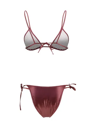 Kristina Ti Womens Metallic Bikini Passion Polyamide; Elastane Swimwear Sea Clothing