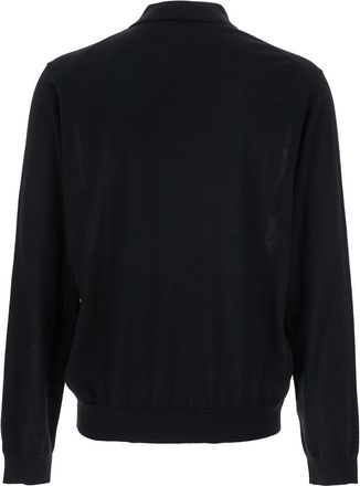 Sunflower Mens Polo Shirt Black Wool T-Shirts And Polos