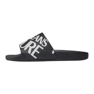 Versace Jeans Couture Logo Slides - female - Versace Jeans Couture - Sliders - Black - 6 UK - Shoes