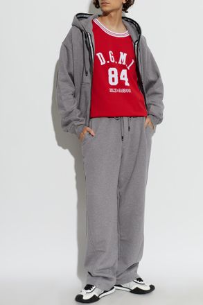 Dolce & Gabbana Cotton Hooded Sweatshirt, Mens, Grey
