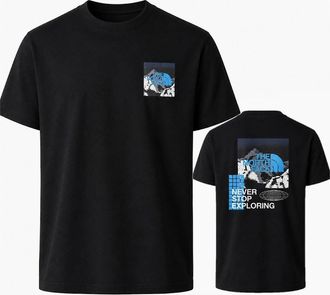 The North Face Mens The North Face Mens Energy Graphic Mountain Logo T-Shirt in Black - Size: 40