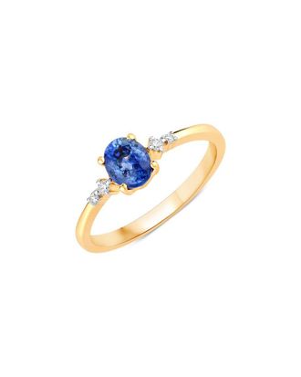 Diana M. Jewels 14K 0.84 Ct. Tw. Diamond & Blue Sapphire Ring