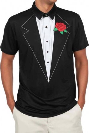 Tipsy Elves Mens Unique Bachelor Party Golf Polo In Black