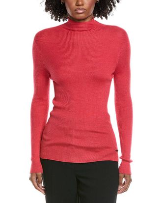 Akris Ribbed Mock Neck Cashmere & Silk-Blend Sweater