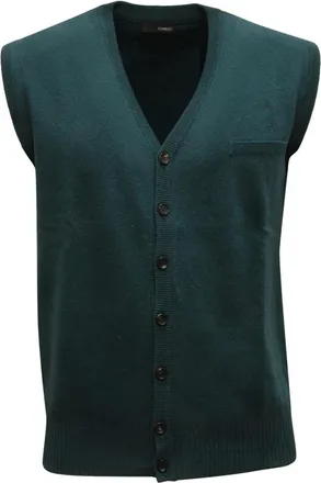 Tonello Truien & Vesten, Heren, Groen, M, Wol, R2000 Wolmix Vest