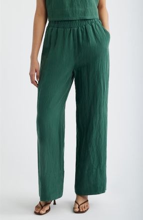 Cloth & Stone Pull-On Wide Leg Pants in Meadow Moss at Nordstrom, Size X-Large