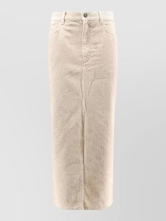 Isabel Marant odalie corduroy skirt belt loops pockets slit