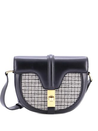Celine Besace 16 Bag Tweed and Leather Small shoulder bag - Nero
