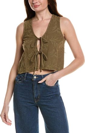 Bella Dahl Sleeveless Tie Front Linen-Blend Top