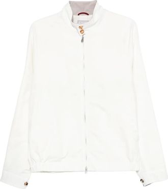 Brunello Cucinelli Jack met stormklep - Wit