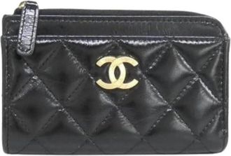 Chanel Pre-owned Wallets, female, Black, Size: ONE SIZE Pre-owned Card case