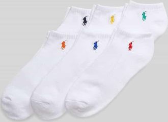 Ralph Lauren Sneaker-Socken aus Baumwoll-Mix im 6er-Pack in Weiss, Gr&ouml;&szlig;e 40-46