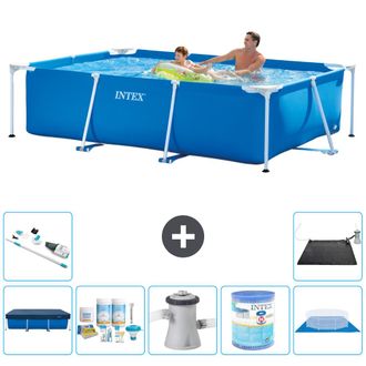 Intex Piscina Con Estructura Rectangular - 260x160x65 Cm - 7-piezas S40128