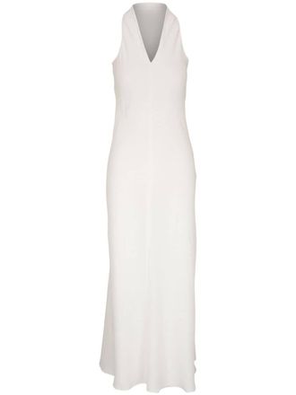 Peter Cohen Abito lungo smanicato con scollo a V - Bianco
