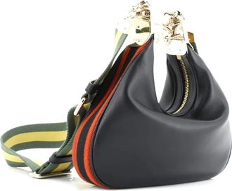 Gucci Attache kleine leren schoudertas - Zwart